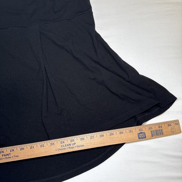 Melissa McCarthy Seven7 Black Long Sleeve Babydoll Tunic Top 3X Back Zip EUC - Picture 5 of 13